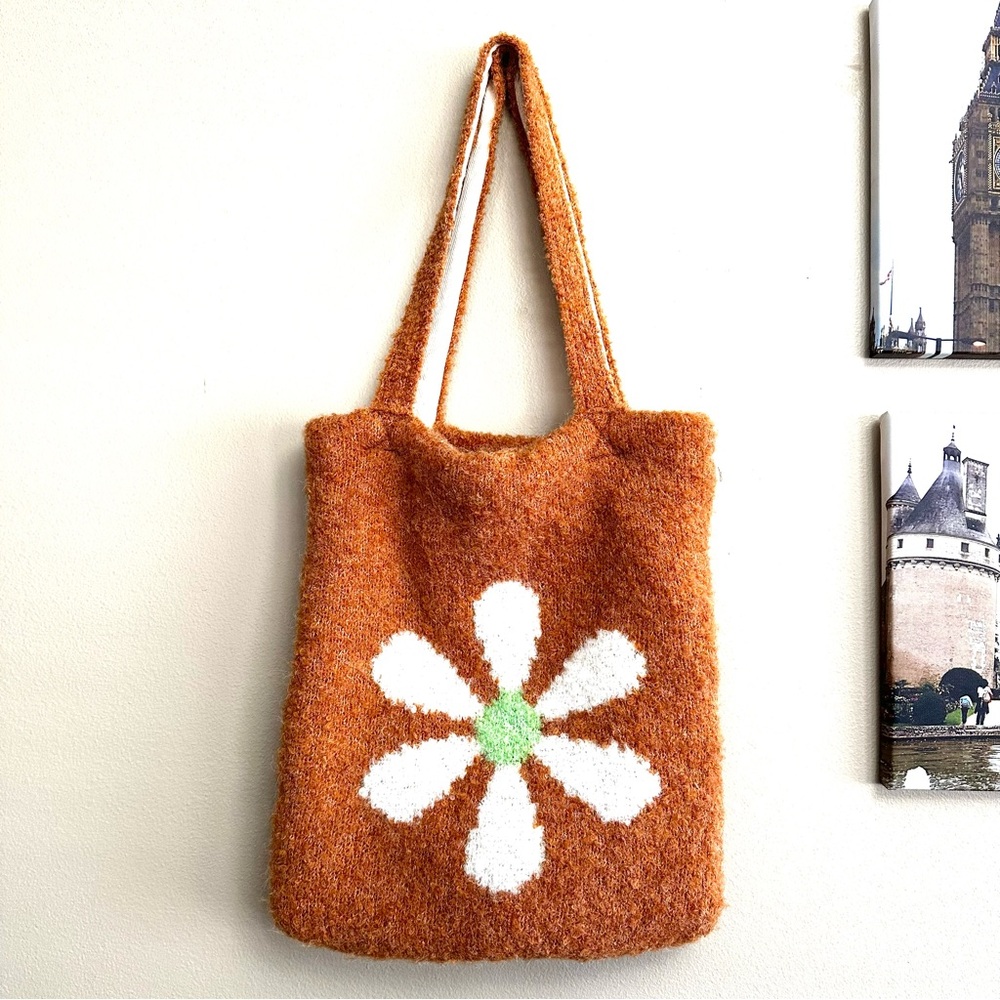 Free People Flower Power Carry On Wool Blend Tote